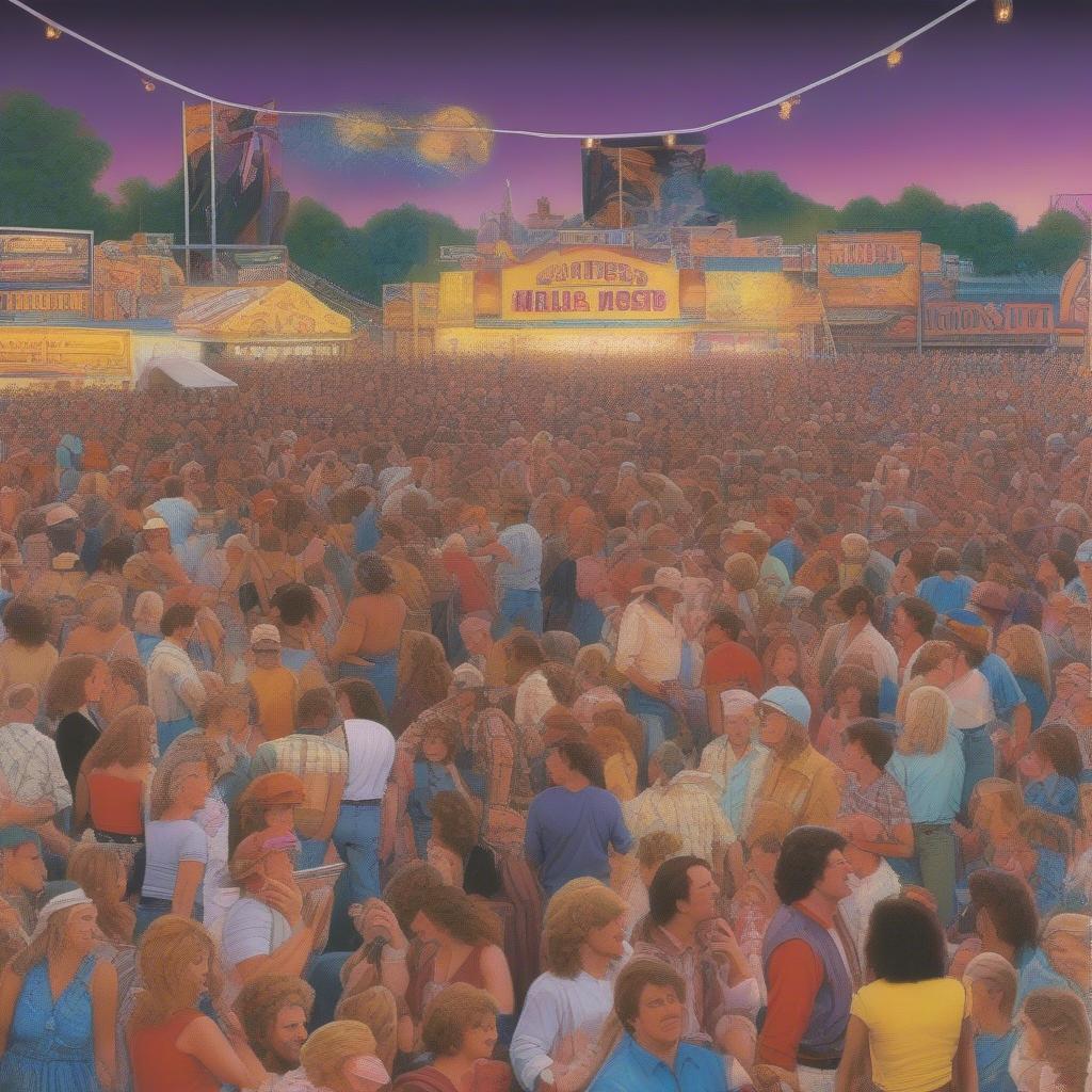 80s Country Music Festival Crowd