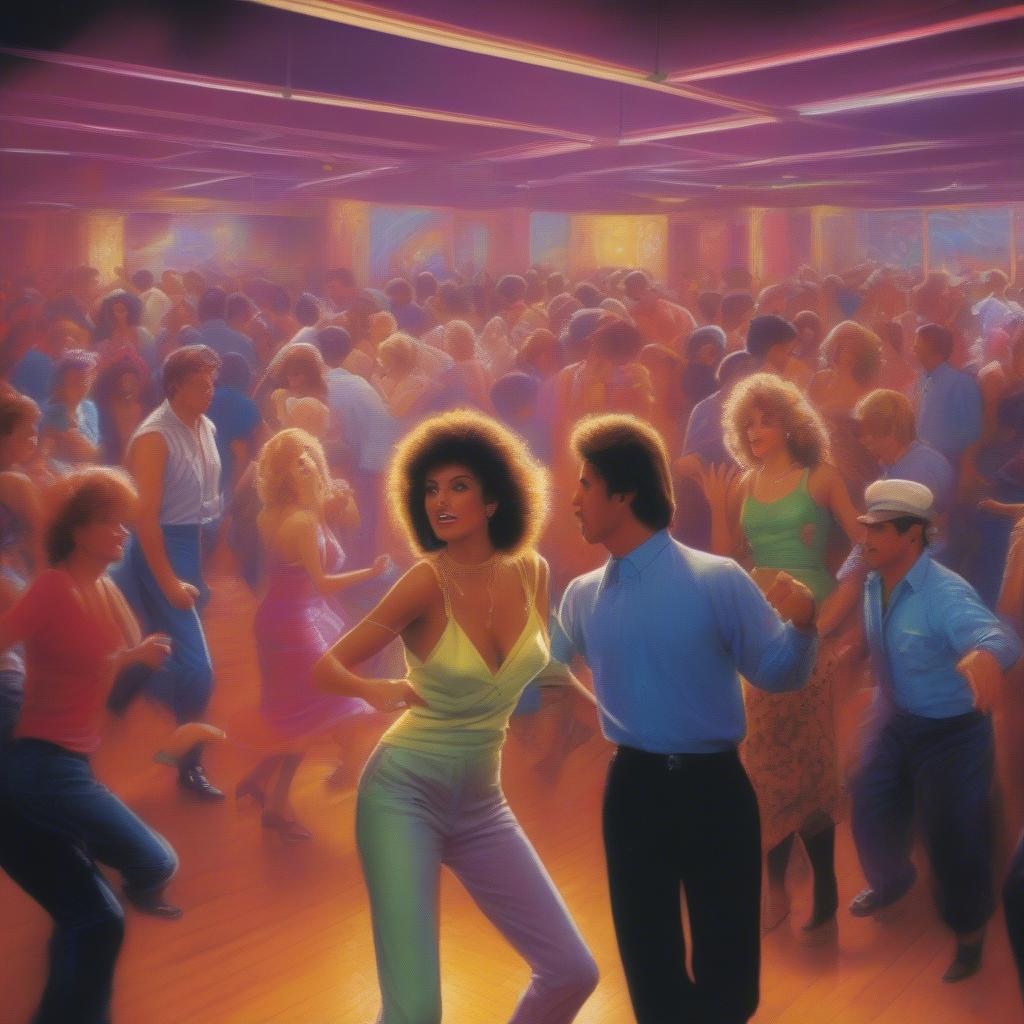 80s Dance Floor Scene