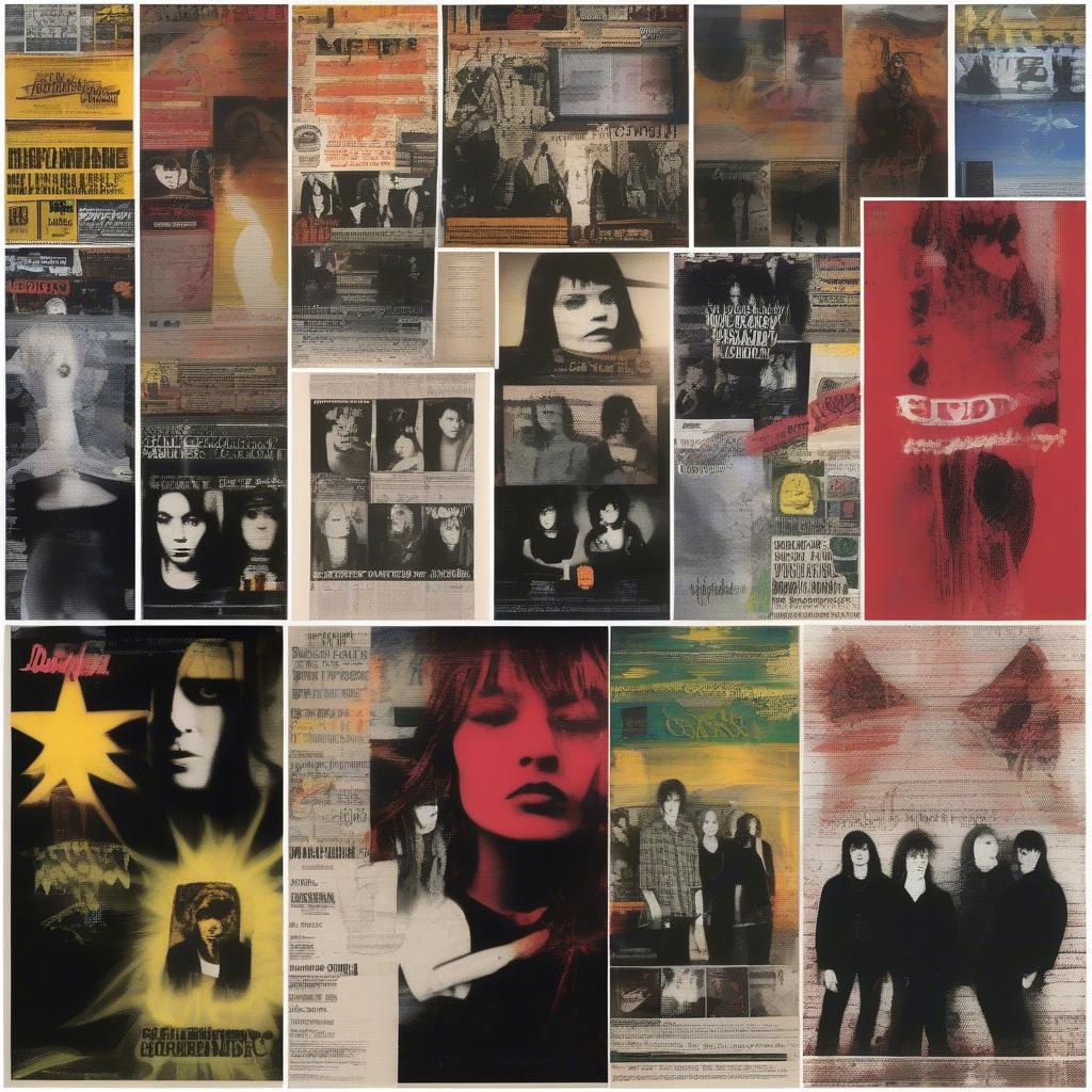 90s Grunge Bands Posters