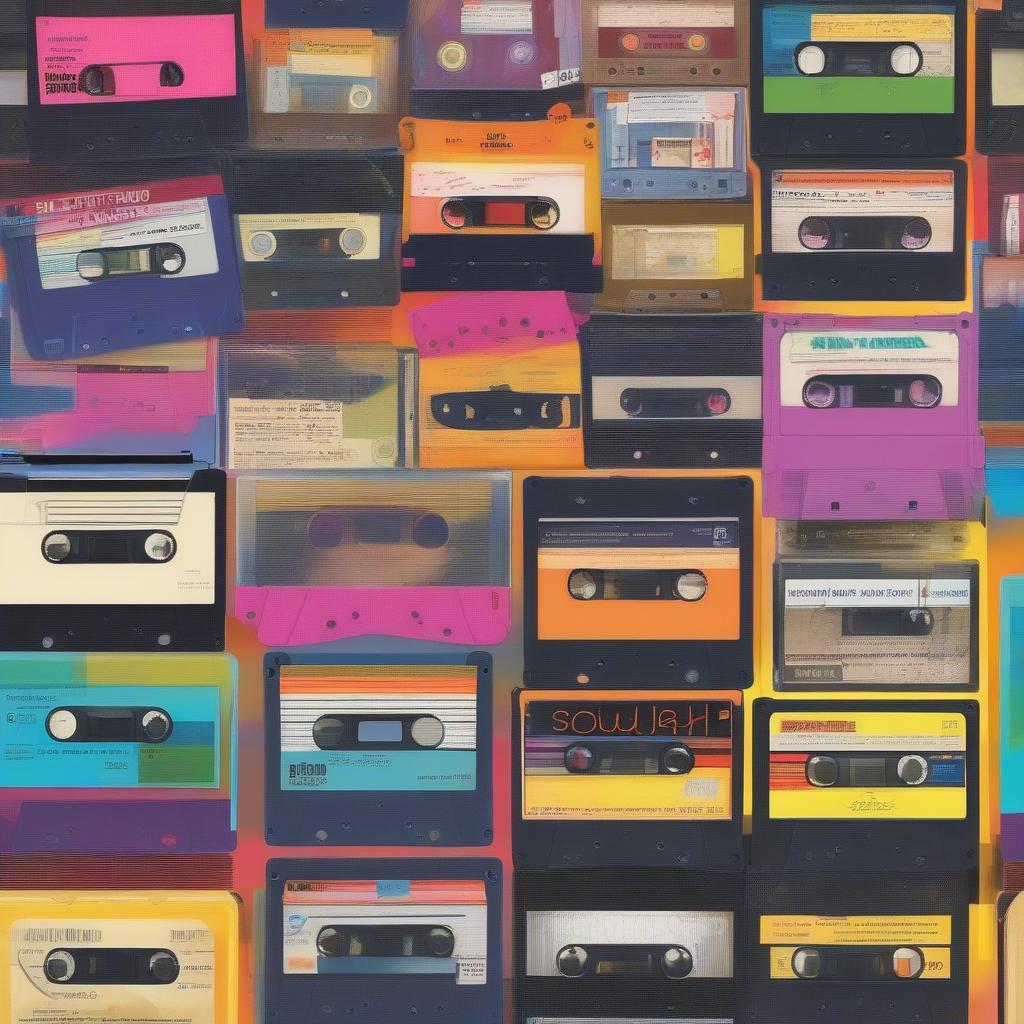 Cassette Tapes Representing 90s Music