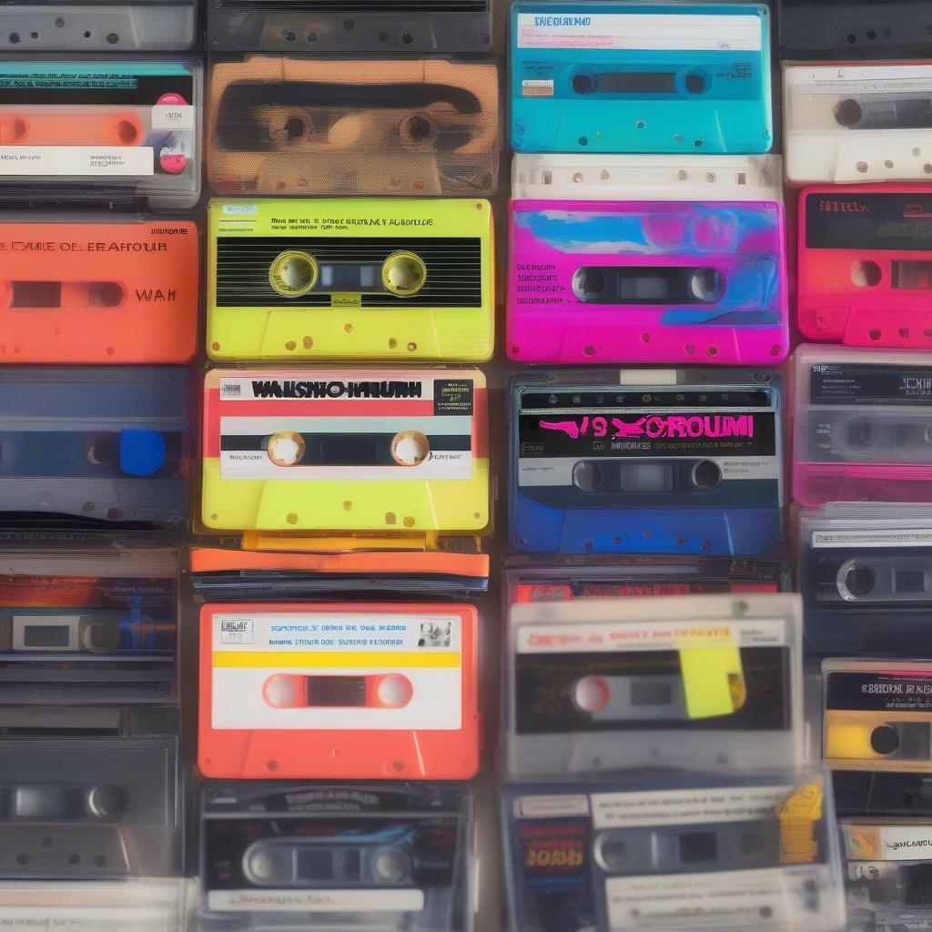 90s Music Cassette Tapes and Walkman