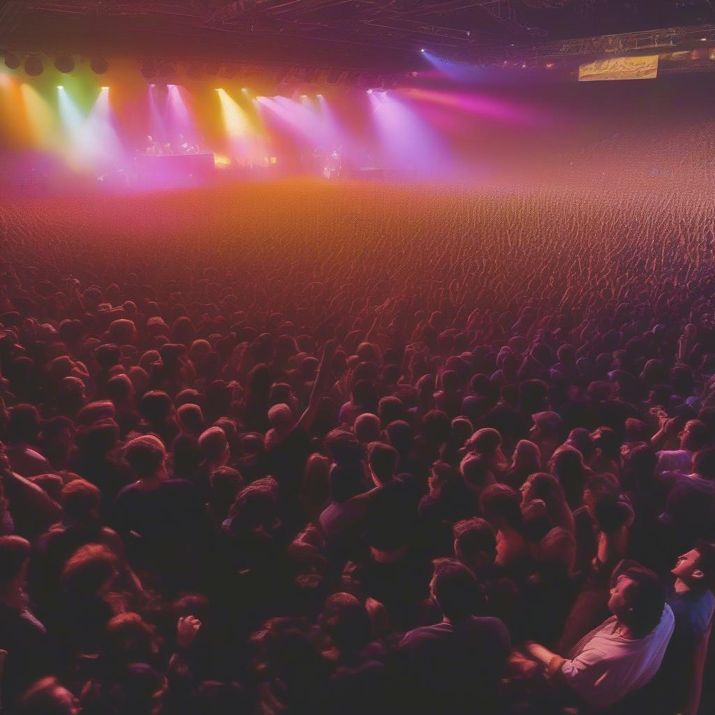 90s Music Concert Crowd