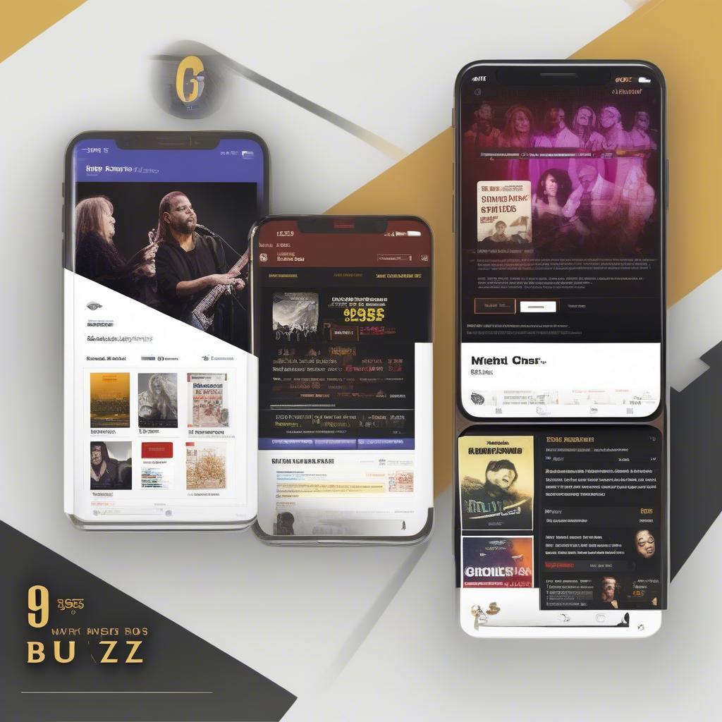 965 The Buzz Website and Mobile App Interface