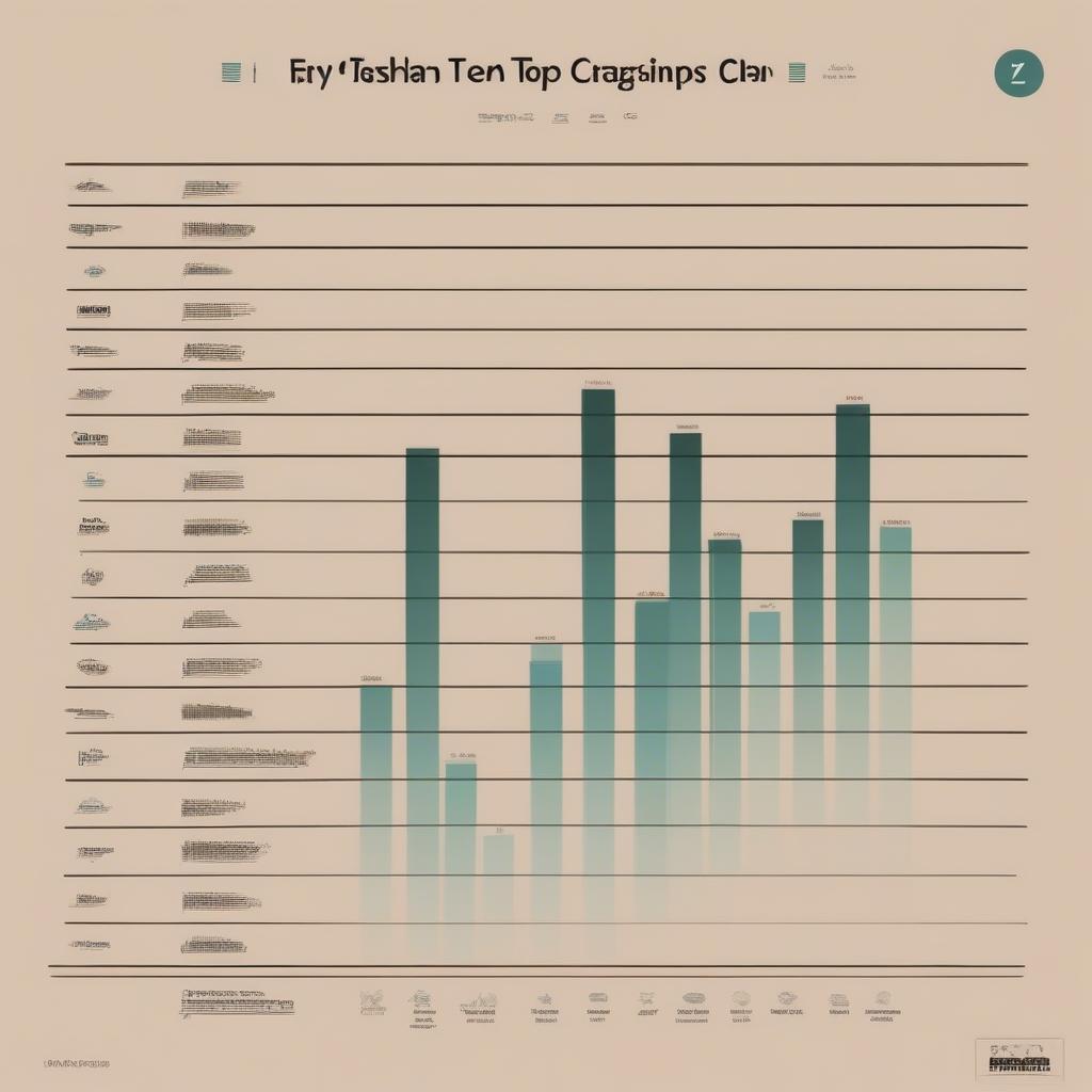 A graph illustrating the dominance of 9x Tashan's top ten songs on various music charts.