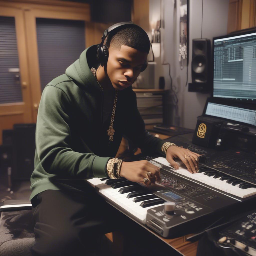 A Boogie wit da Hoodie in a Studio Session