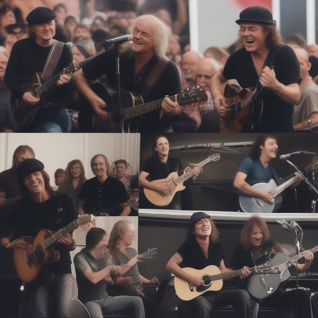 ACDC Playing Acoustic for a Small Crowd