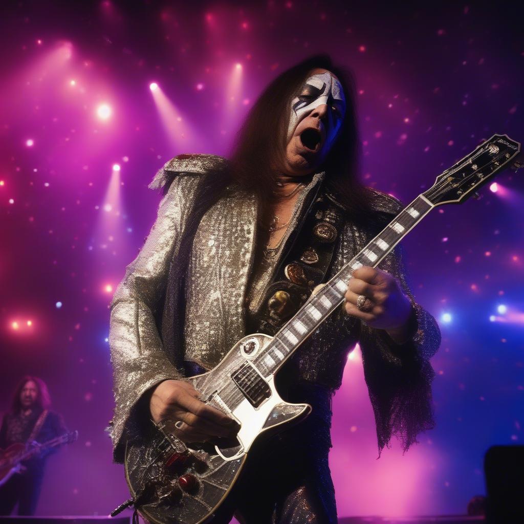 Ace Frehley performing live on stage