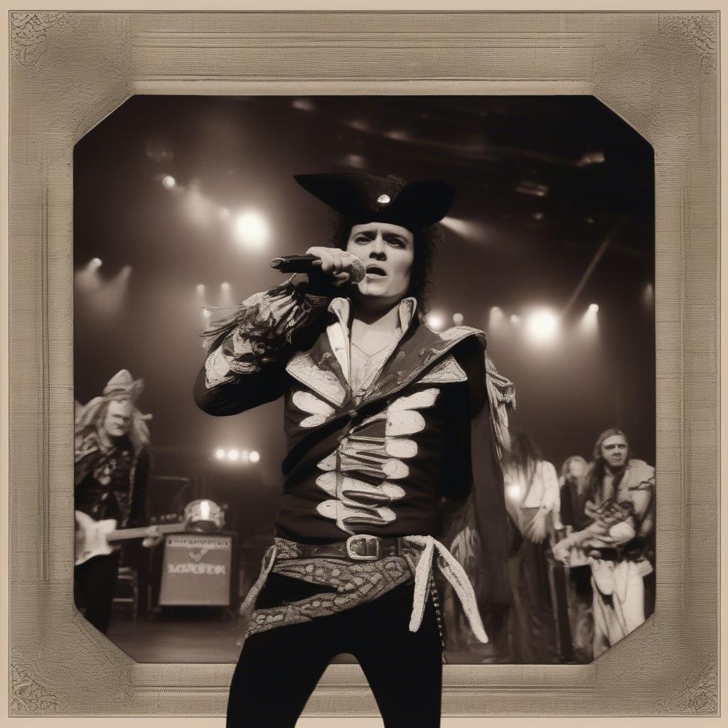 Adam Ant performing live during his Kings of the Wild Frontier era