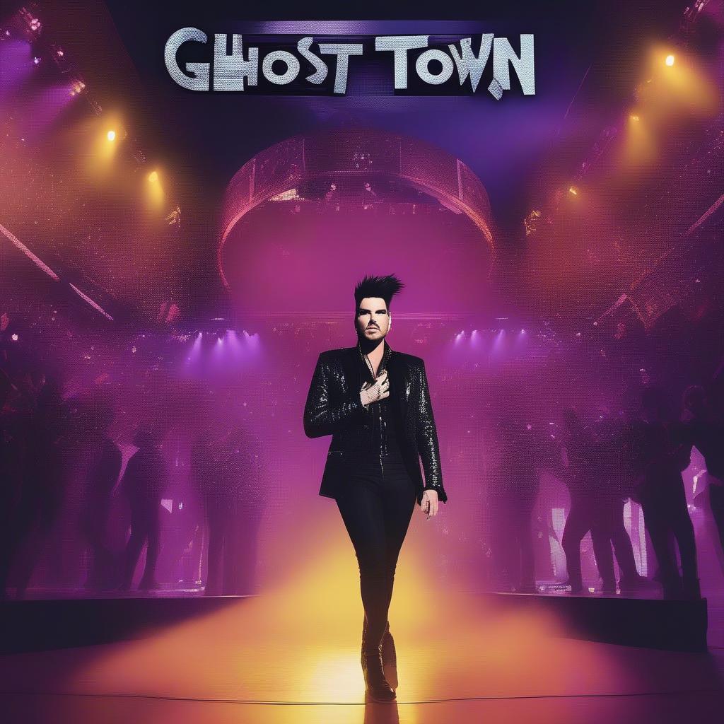 Adam Lambert performing Ghost Town