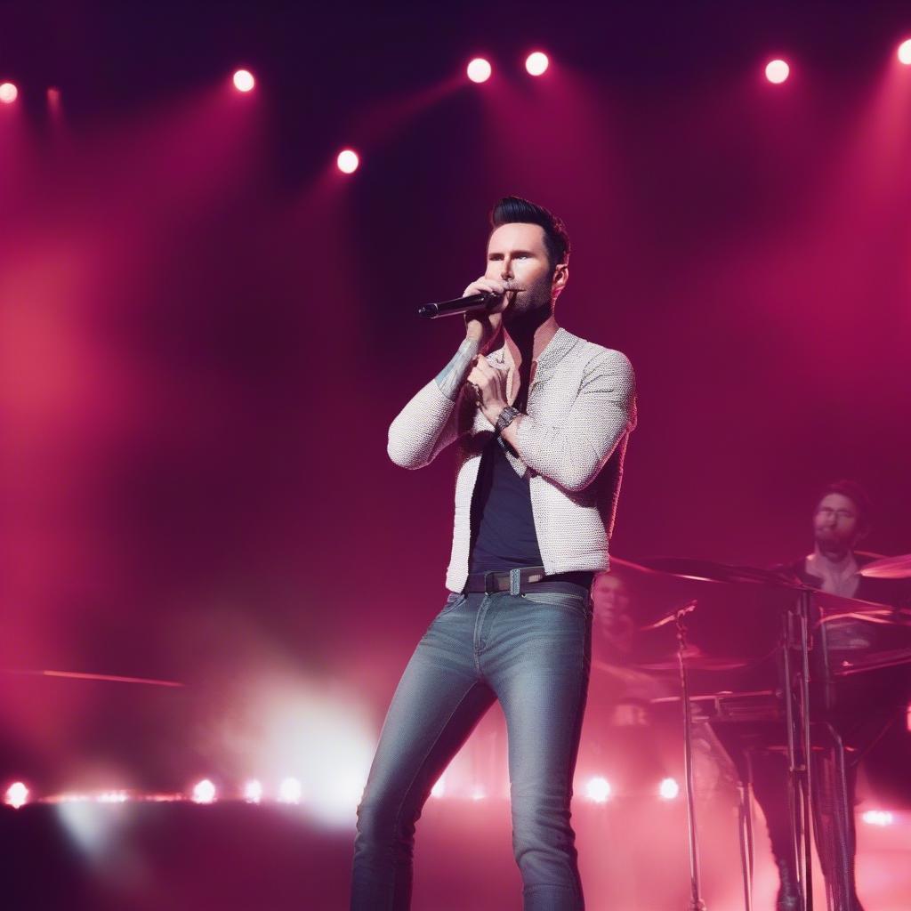 Adam Levine performing solo