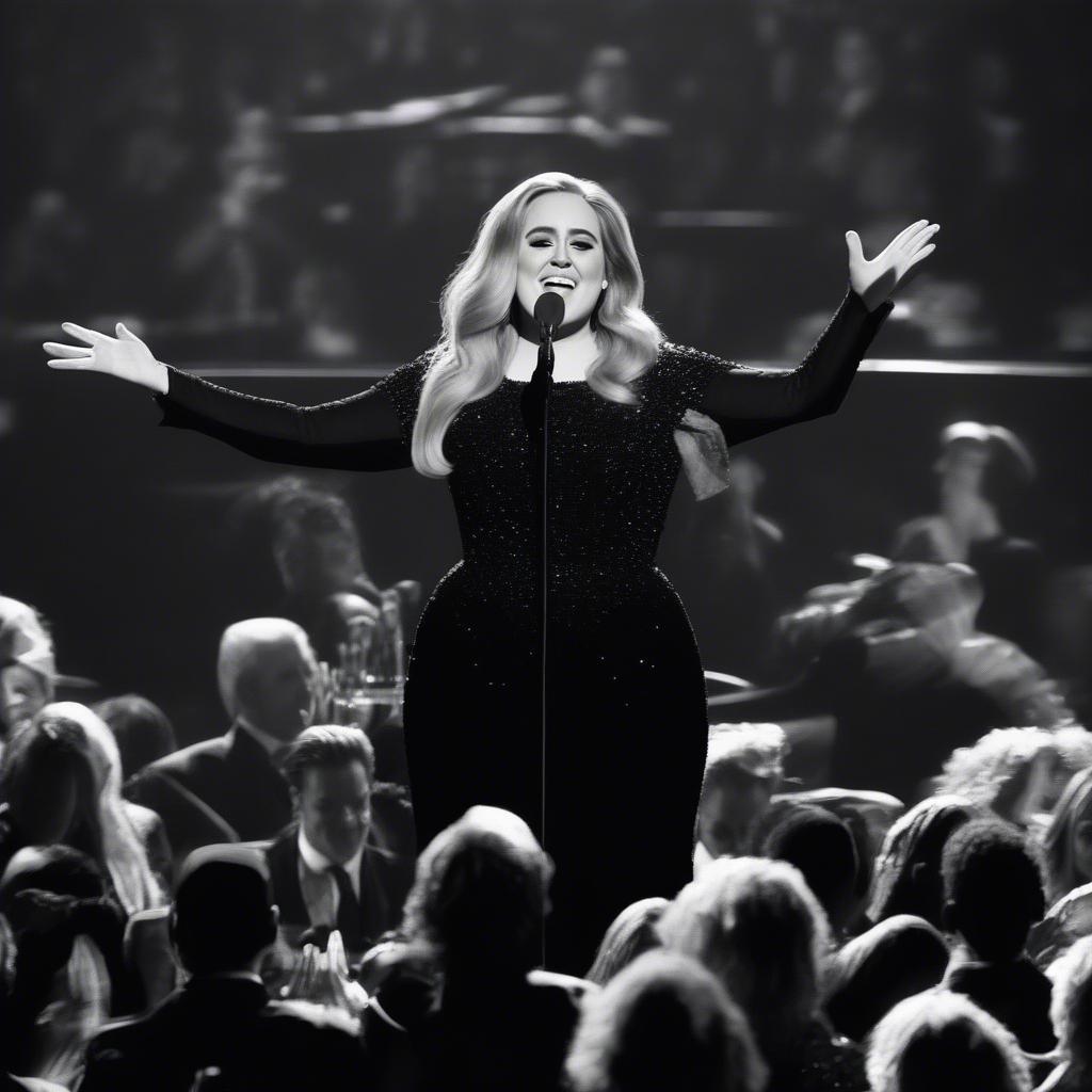 Adele Performing at the Grammy Awards