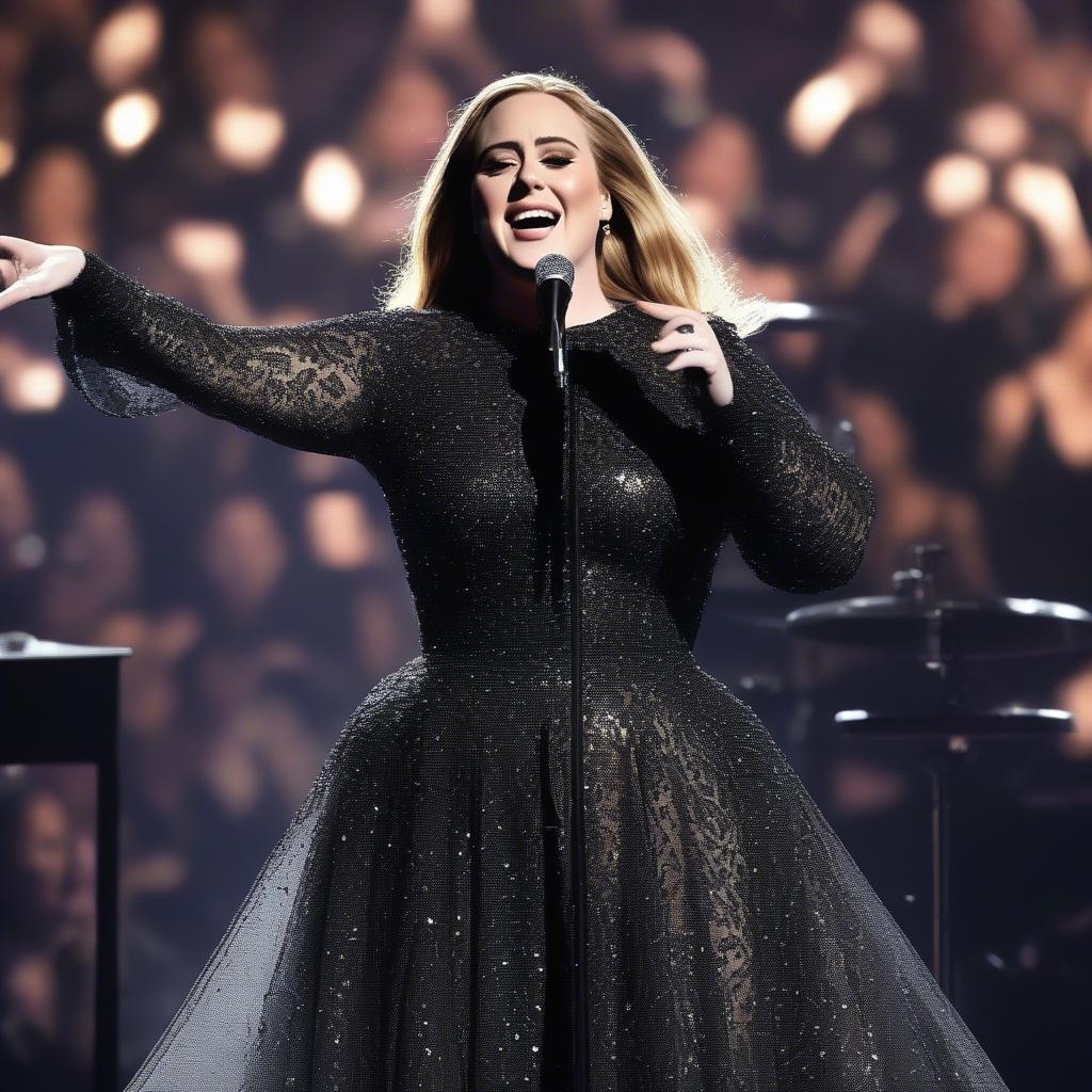 Adele Performing at the Grammys