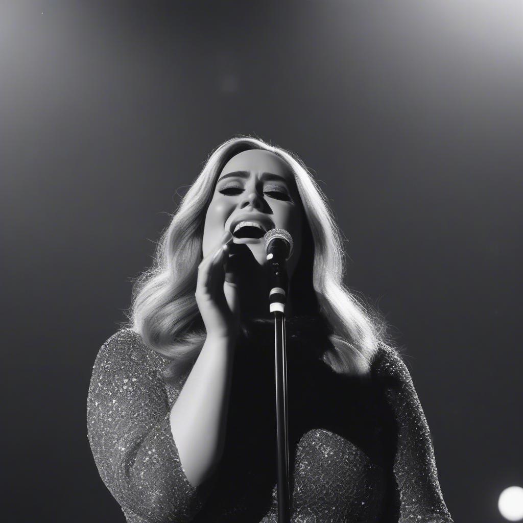 Adele performing "Someone Like You" live