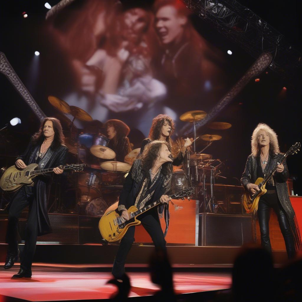 Aerosmith Performing at the Rock and Roll Hall of Fame Induction Ceremony