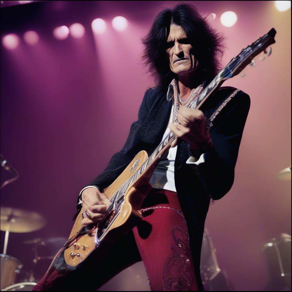 Joe Perry Playing Guitar During Sweet Emotion