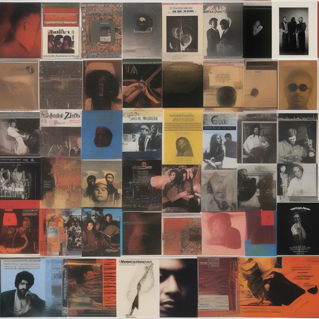 A collage of Ahmad Zahir's album covers, showcasing his diverse musical styles and iconic image.