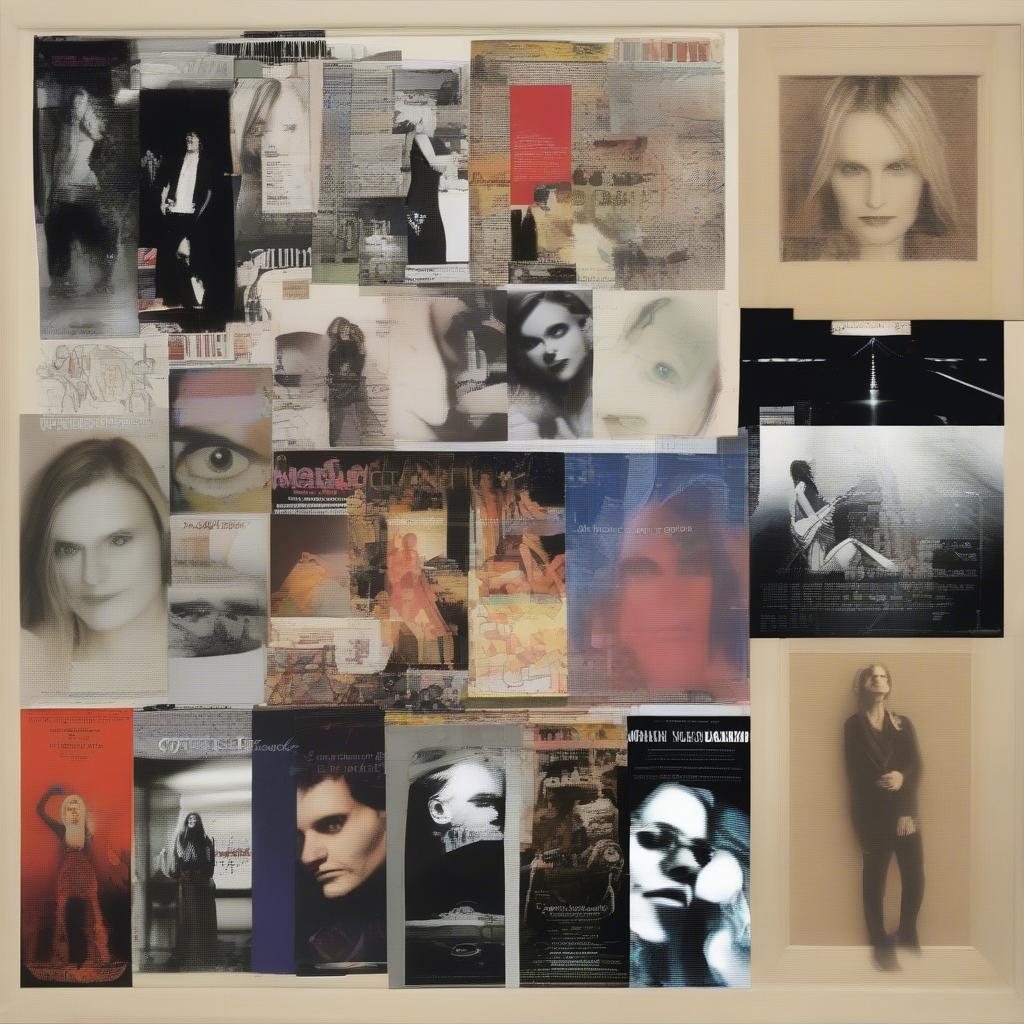 A collage of Aimee Mann's album covers showcasing her diverse musical styles