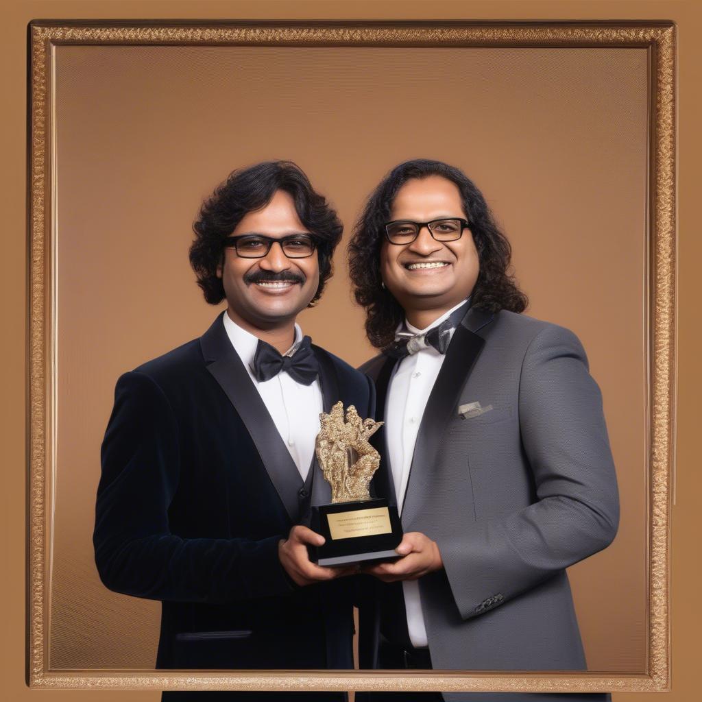 Ajay-Atul Receiving a Music Award