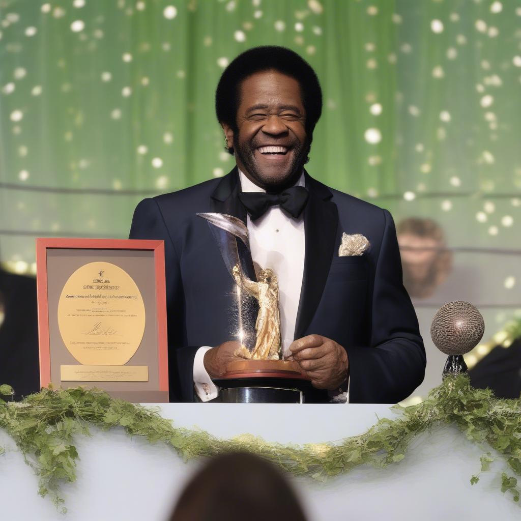 Al Green receiving a prestigious music award, acknowledging his significant contributions to the music industry.