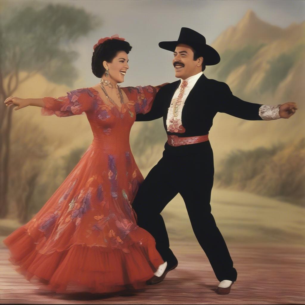 Antonio Aguilar and Flor Silvestre Performing Albur de Amor