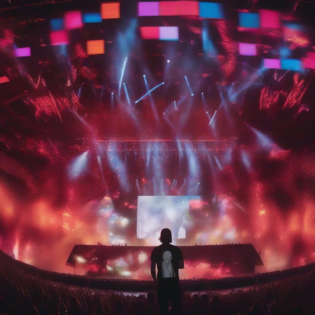 Alesso performing "Calling (Lose My Mind)" live.