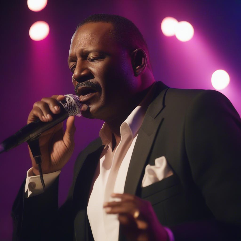 Alexander O'Neal singing "If You Were Here Tonight"