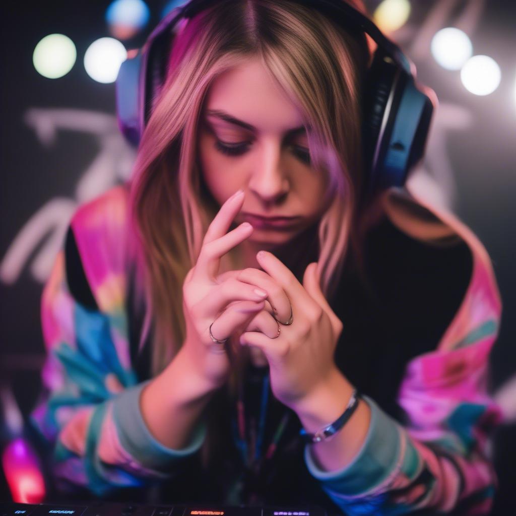 Alison Wonderland captivating the crowd during a DJ set