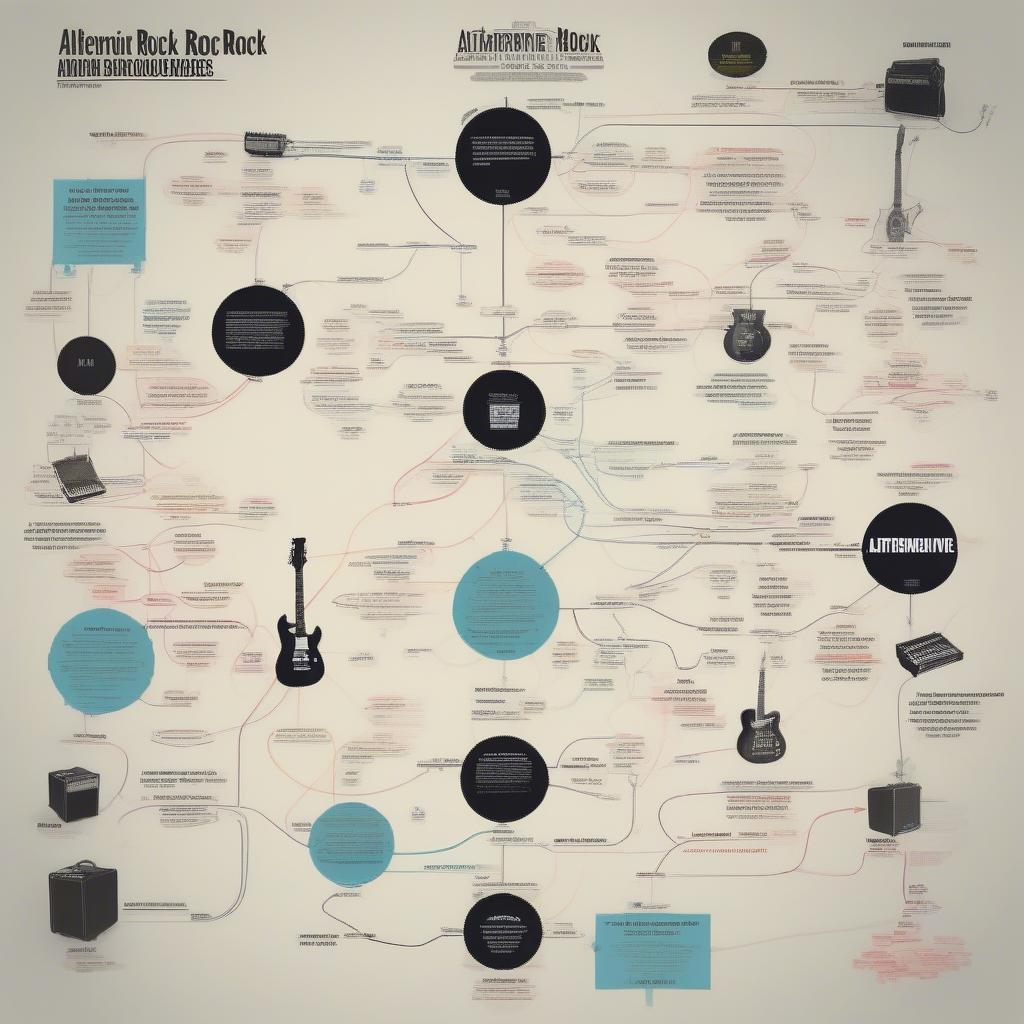 Influence of Alternative Rock: A visual representation connecting alternative rock to genres like indie, emo, and pop-punk.