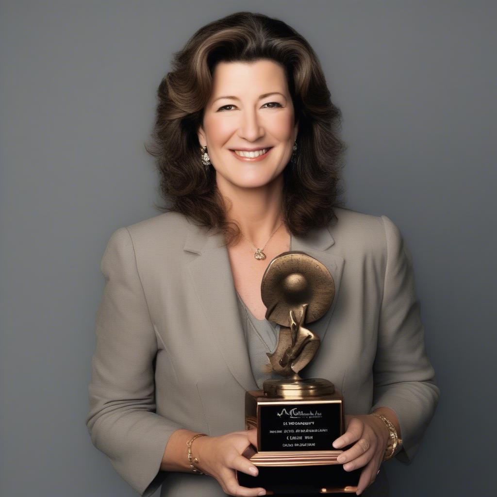 Amy Grant accepting a music award