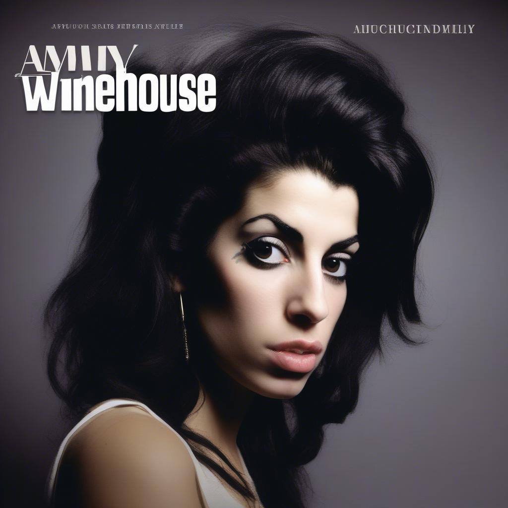 The iconic album cover of Amy Winehouse's "Back to Black."