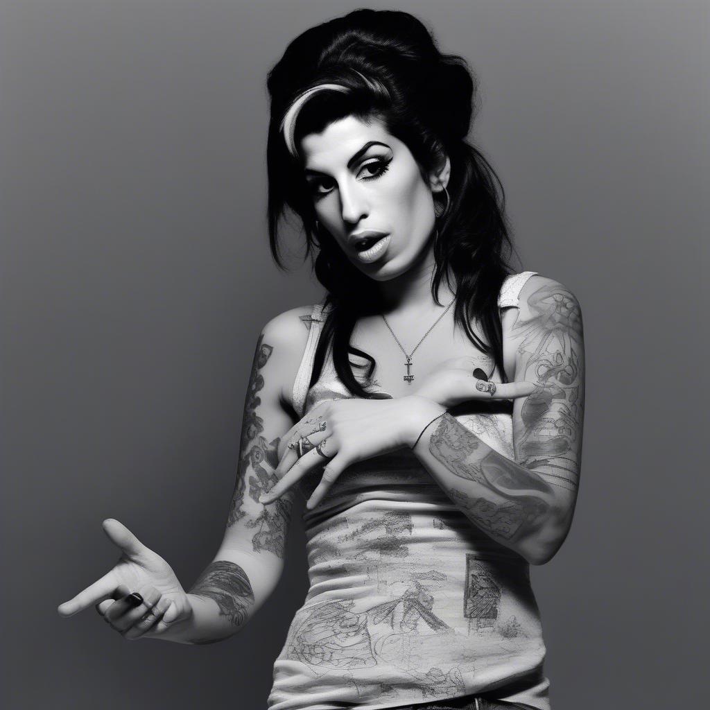 Amy Winehouse performing live on stage