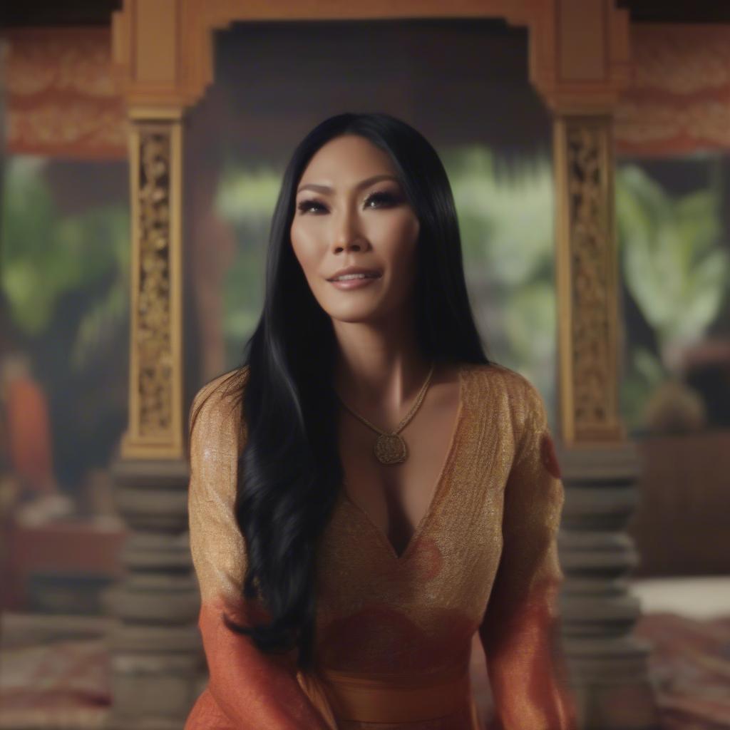 Anggun in the Mimpi music video