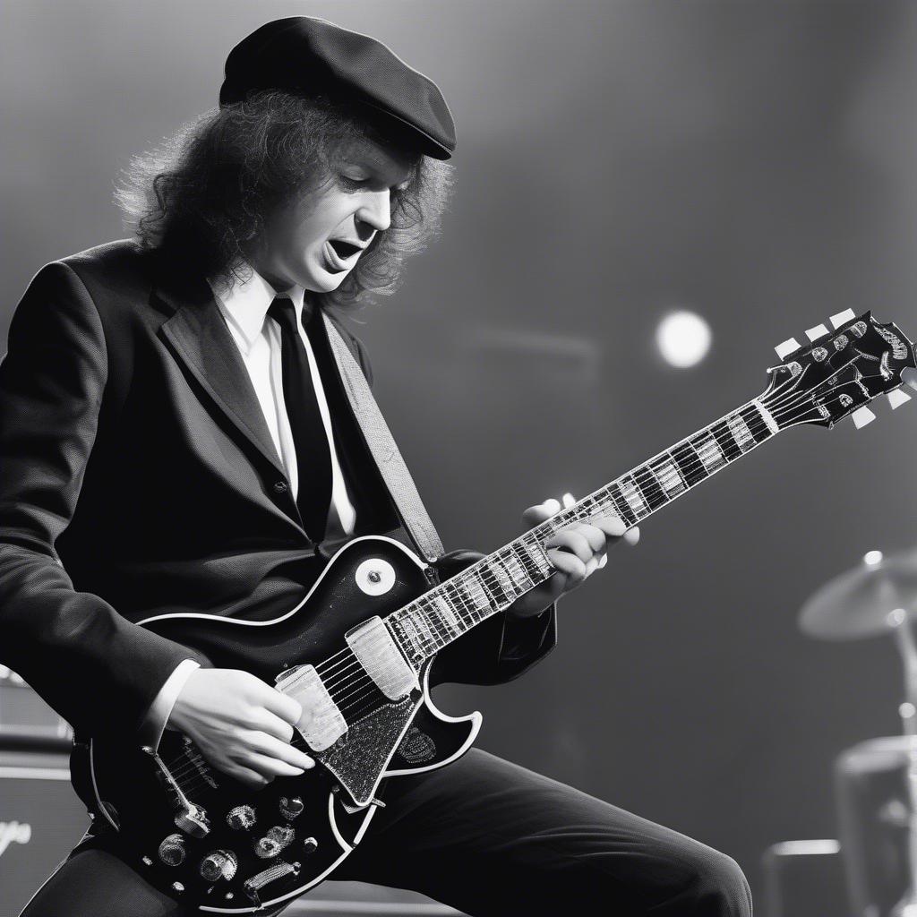 Angus Young Playing Guitar