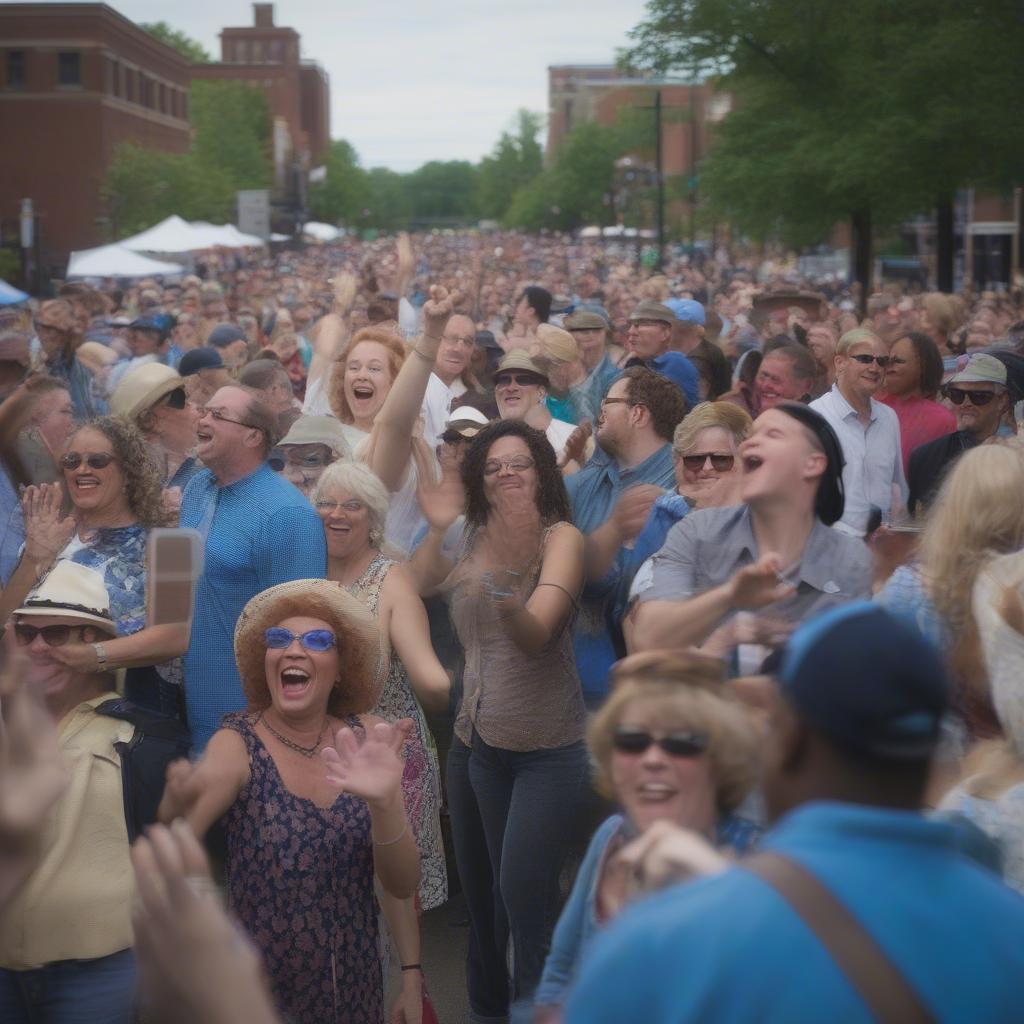 Ann Arbor Blues Festival Crowd Enjoying the Music