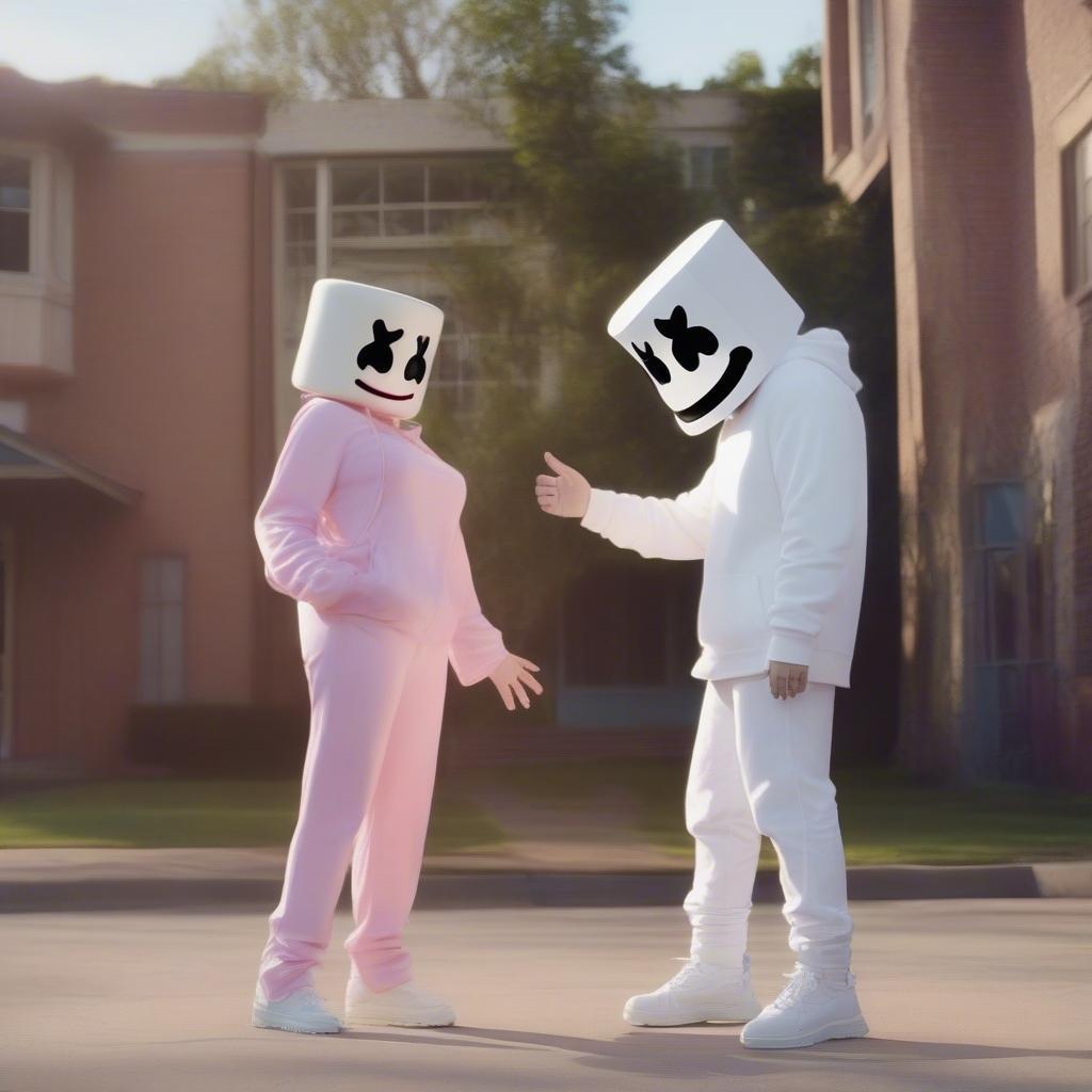 Anne Marie and Marshmello in FRIENDS Music Video