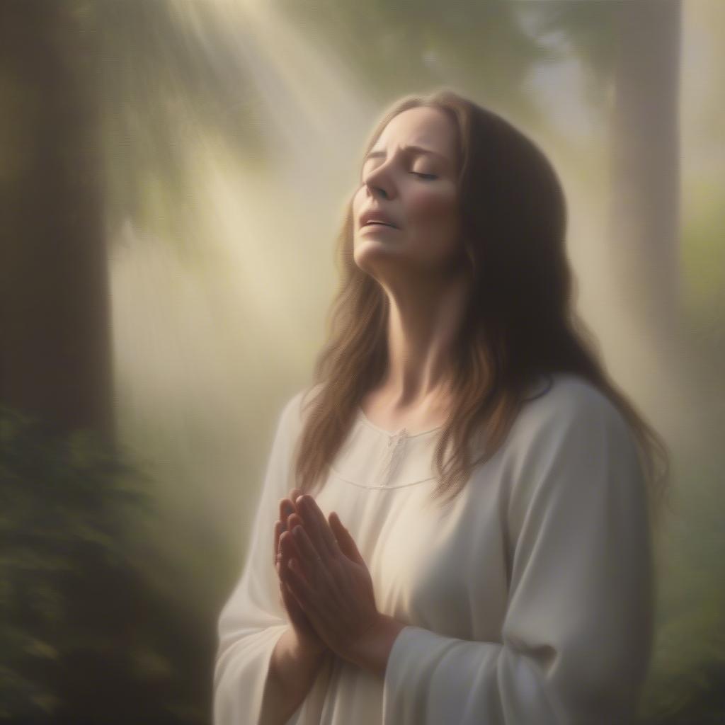 A still from Anne Wilson's "My Jesus" music video, showing her singing with emotion and conviction.