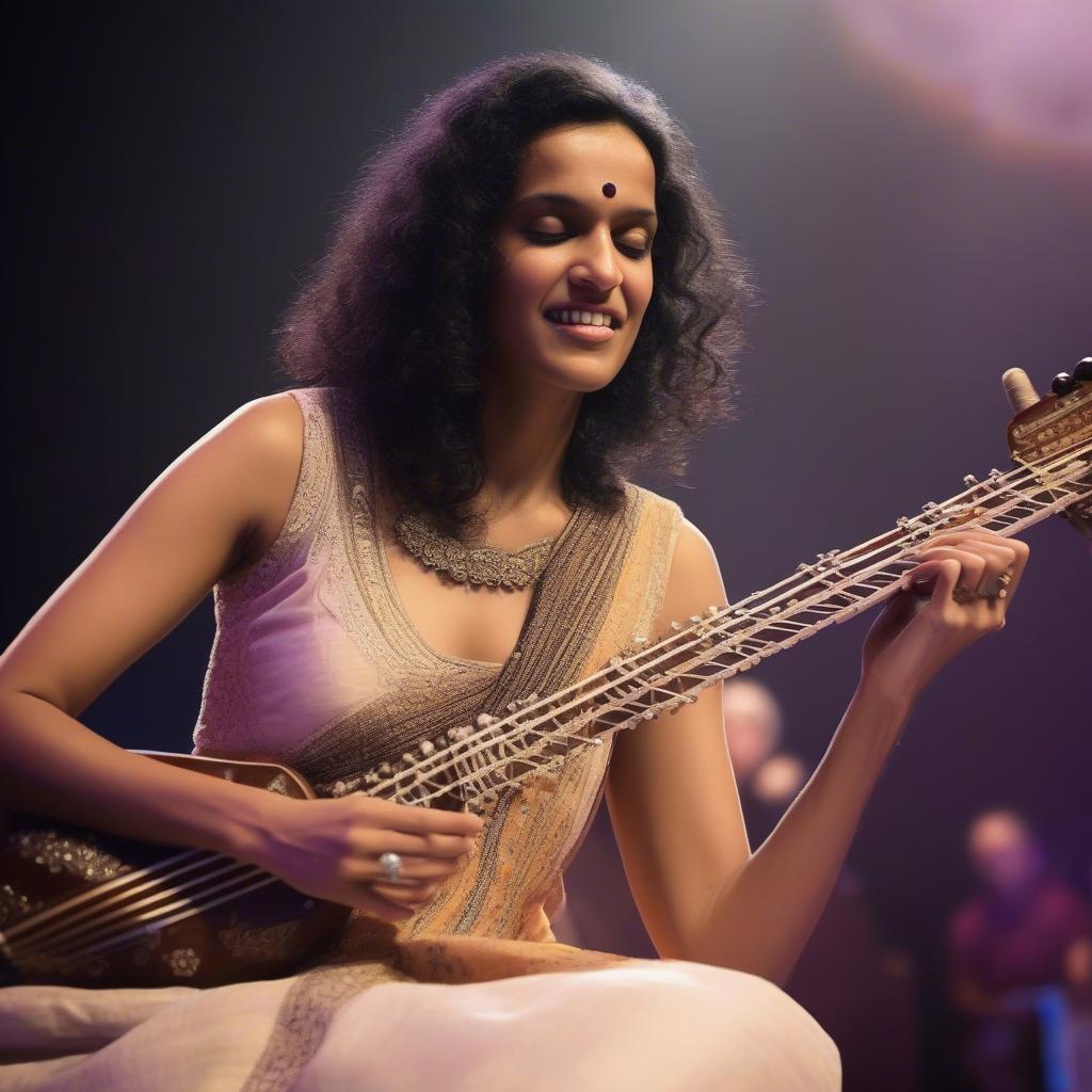 Anoushka Shankar playing Si Bheag, Si Mhor on stage