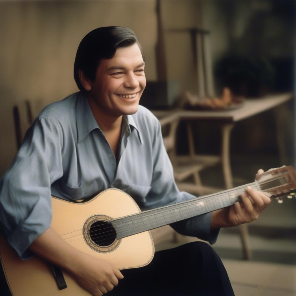 Antonio Carlos Jobim with his Guitar