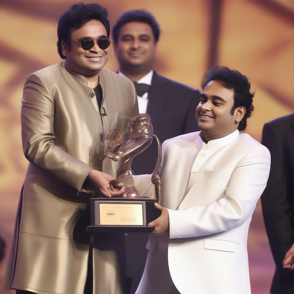 AR Rahman Receiving a Prestigious Music Award