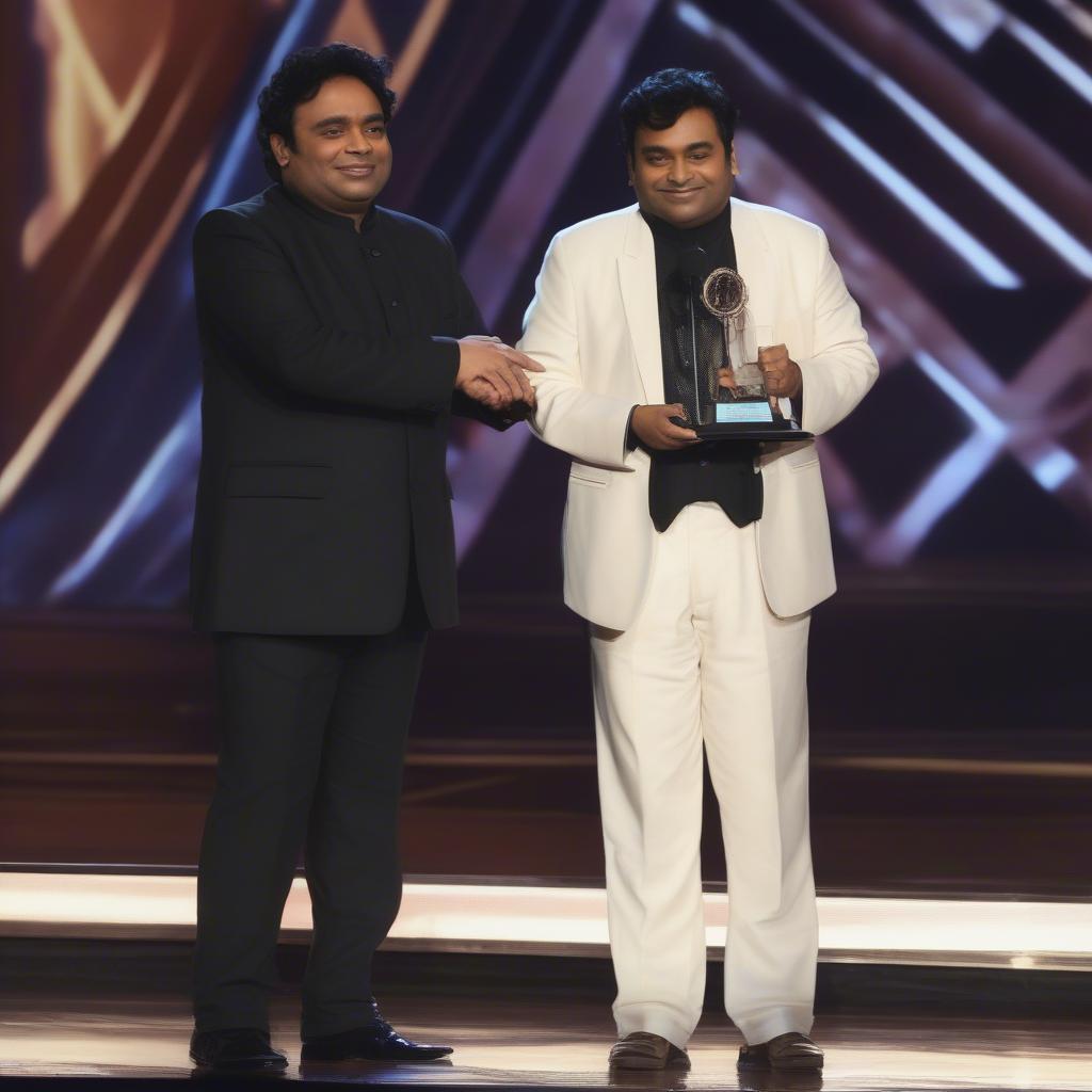 AR Rahman receiving a music award