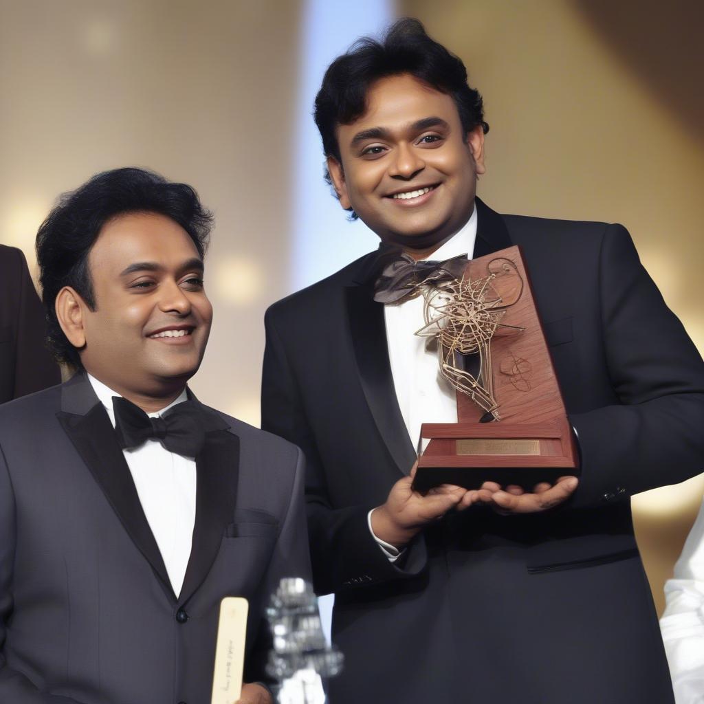 AR Rahman receiving an award