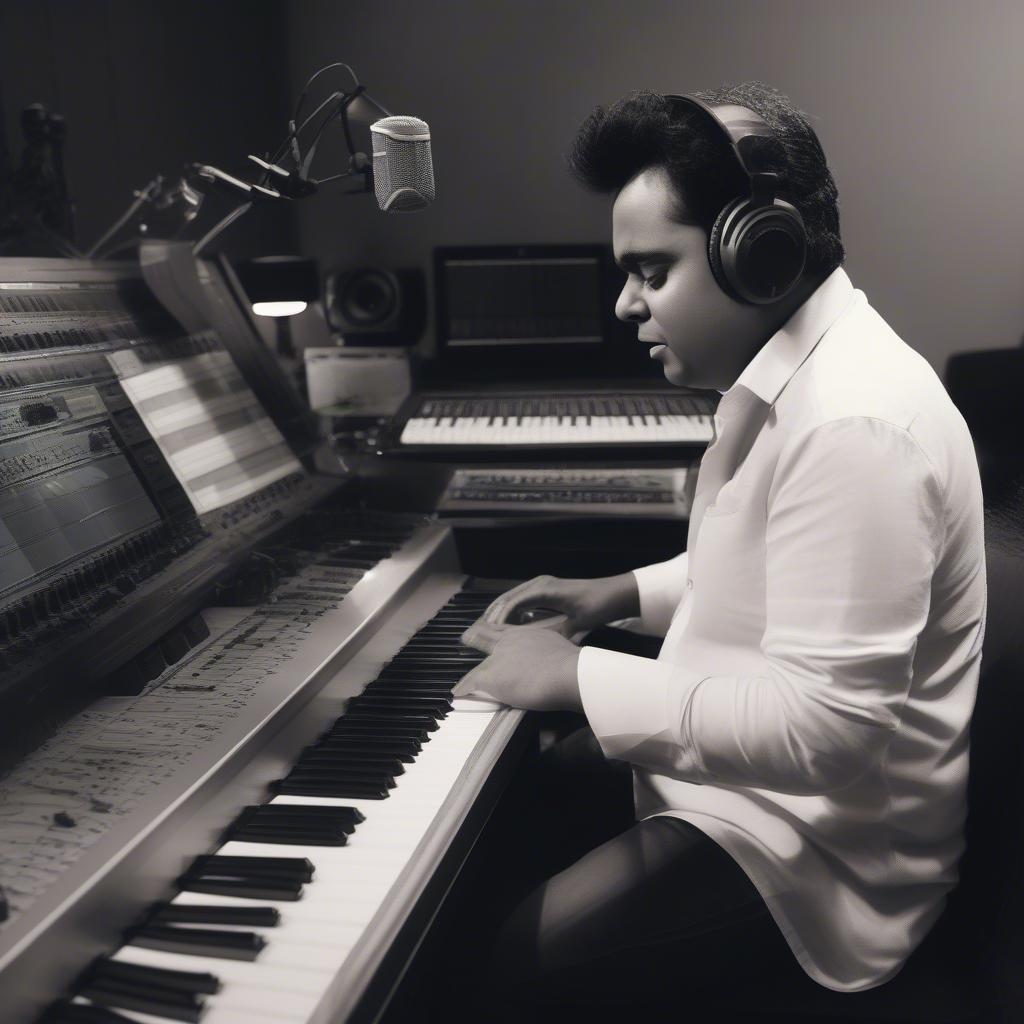 AR Rahman in the Recording Studio