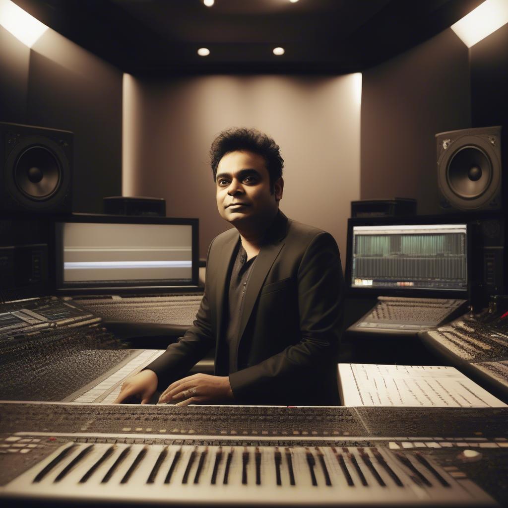 AR Rahman Working in His Recording Studio