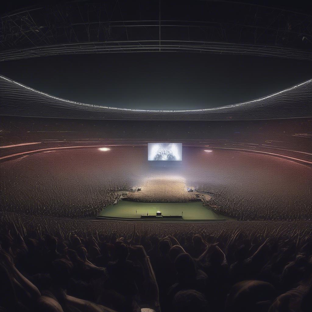 Arctic Monkeys Performing in a Stadium