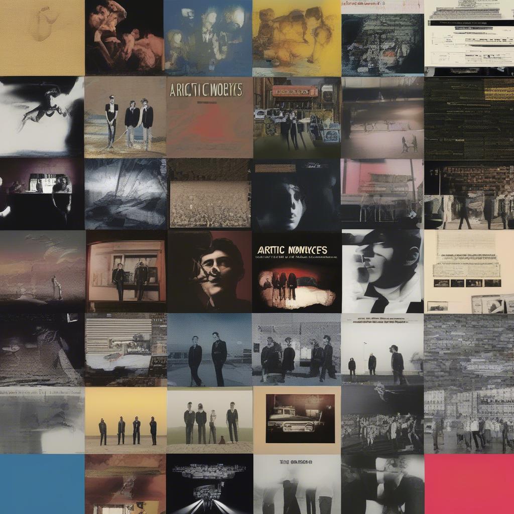 Album covers showcasing the diverse sounds of Arctic Monkeys