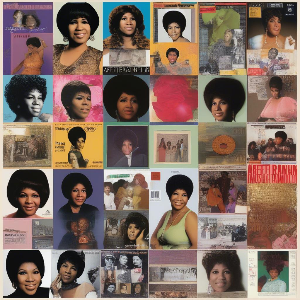 Aretha Franklin Album Covers Collage