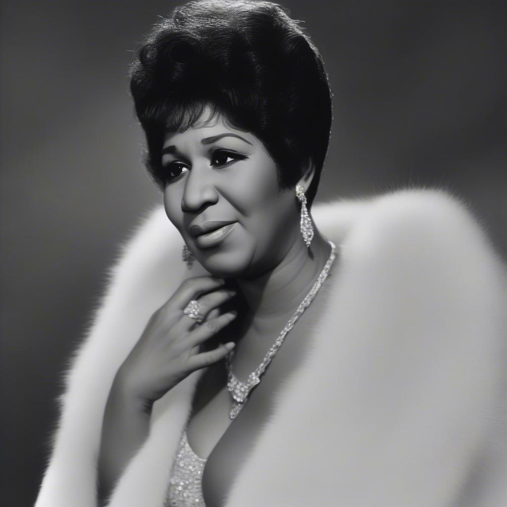 Aretha Franklin performing "A Natural Woman" sitting at a piano