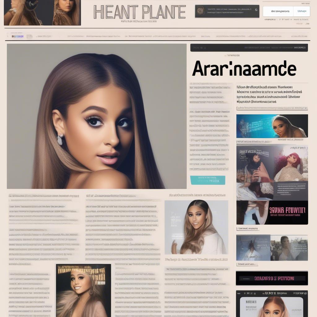 Ariana Grande featured on Headline Planet.