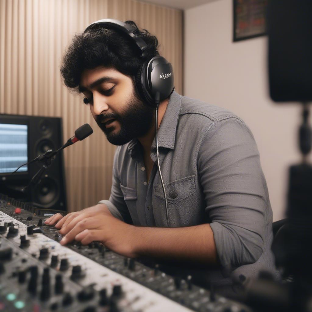 Arijit Singh in the Recording Studio