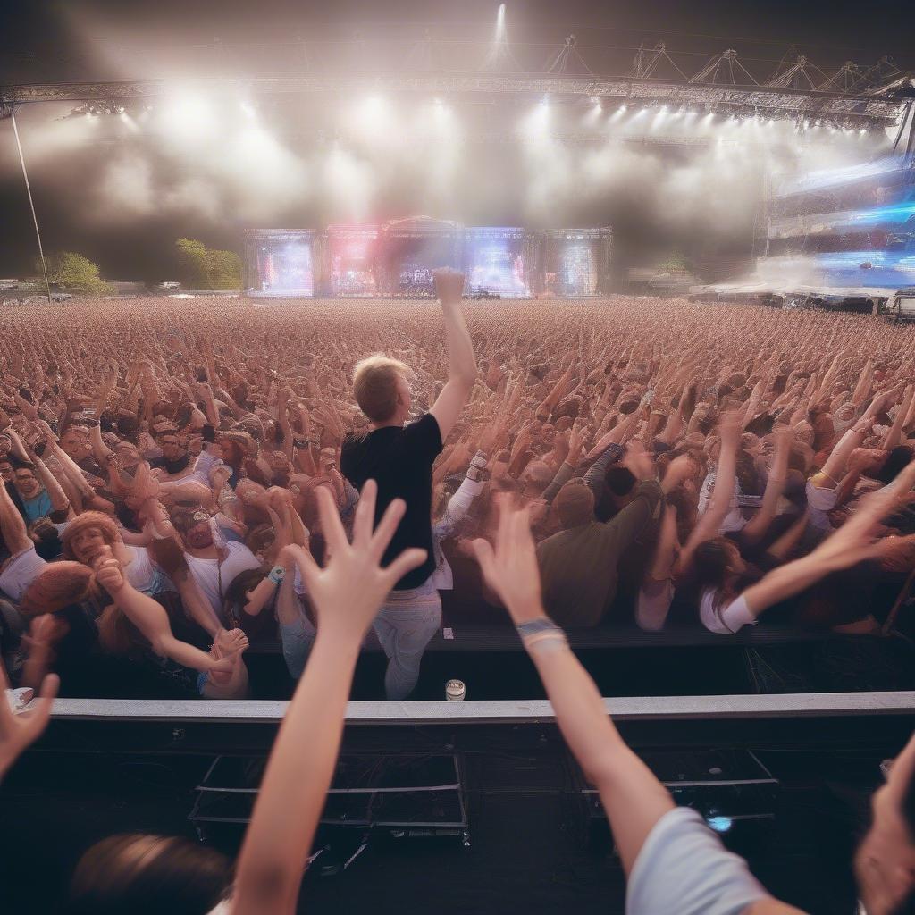 Armin van Buuren's fans at a music festival